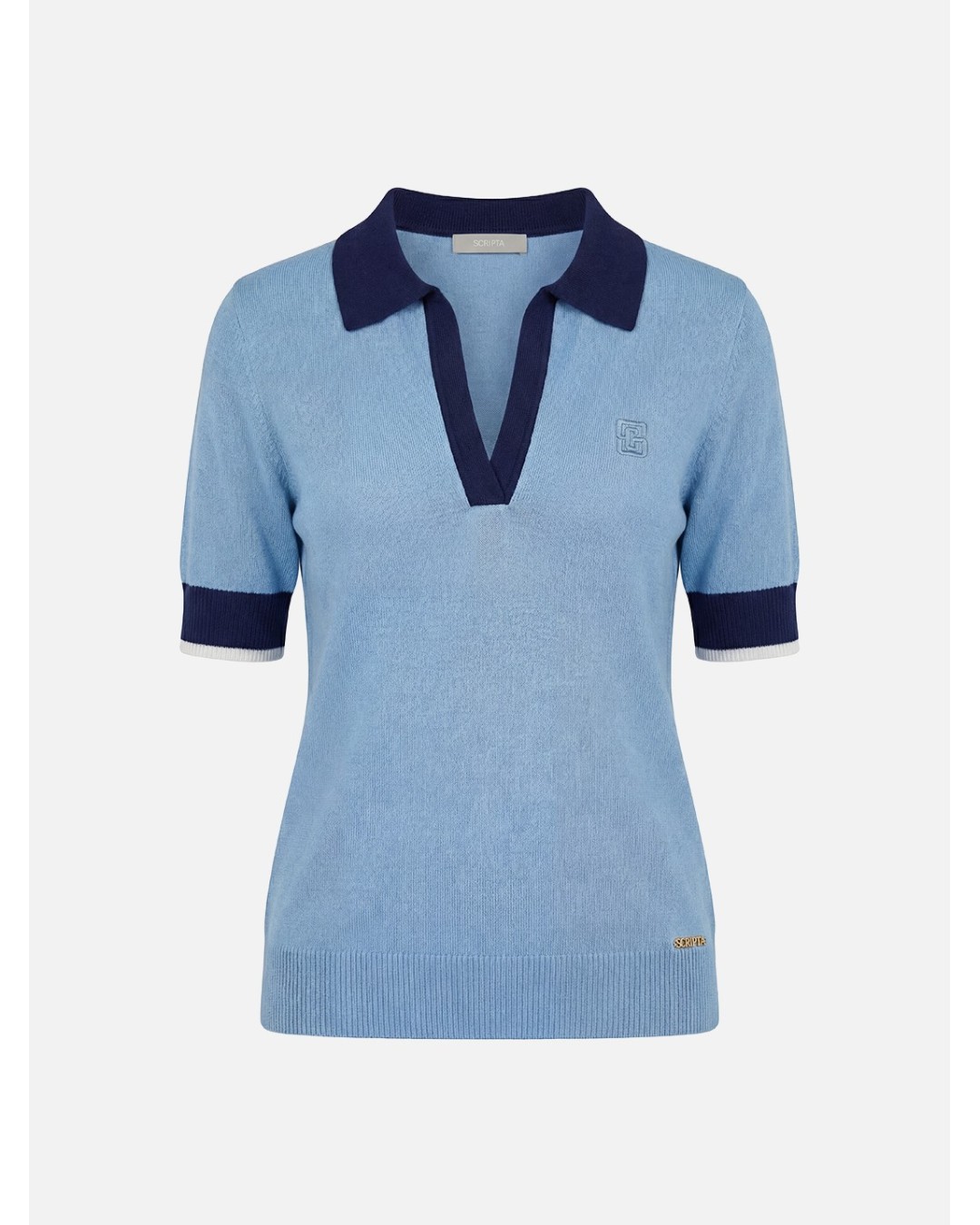 Camisola de malha com detalhes a contrastar