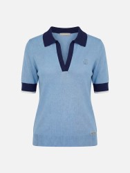 Camisola de malha com detalhes a contrastar