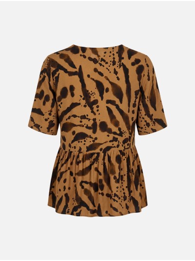 Blusa com padrão e decote em V