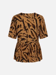 Blusa com padrão e decote em V