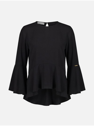 Blusa fluída com folhos