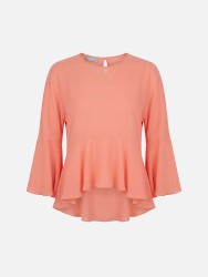 Blusa fluída com folhos
