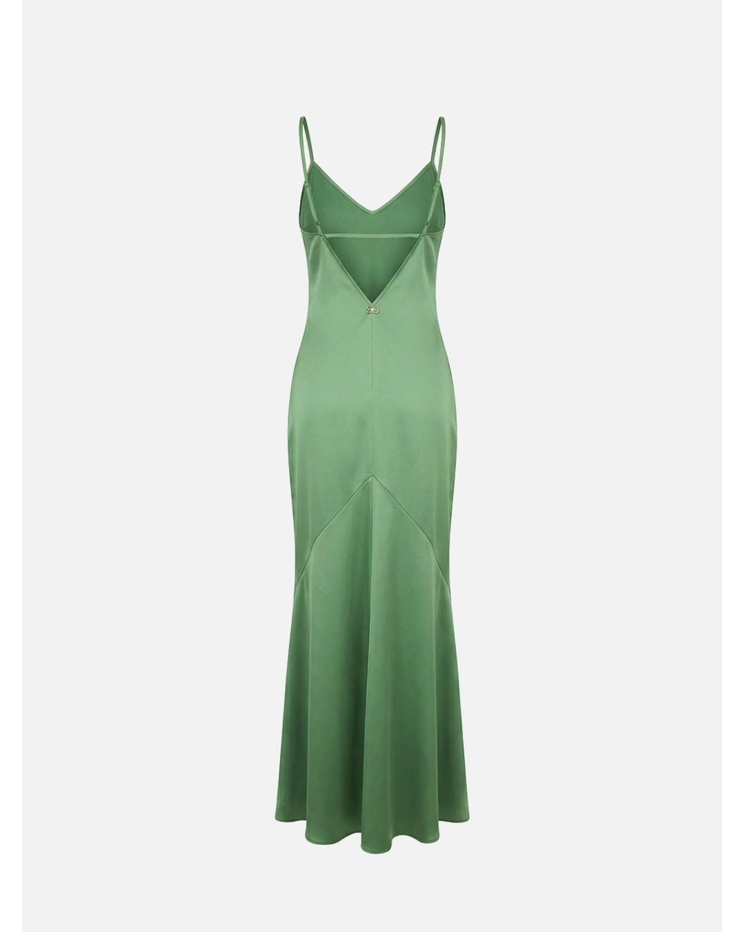 Long dress with thin straps and V-neck