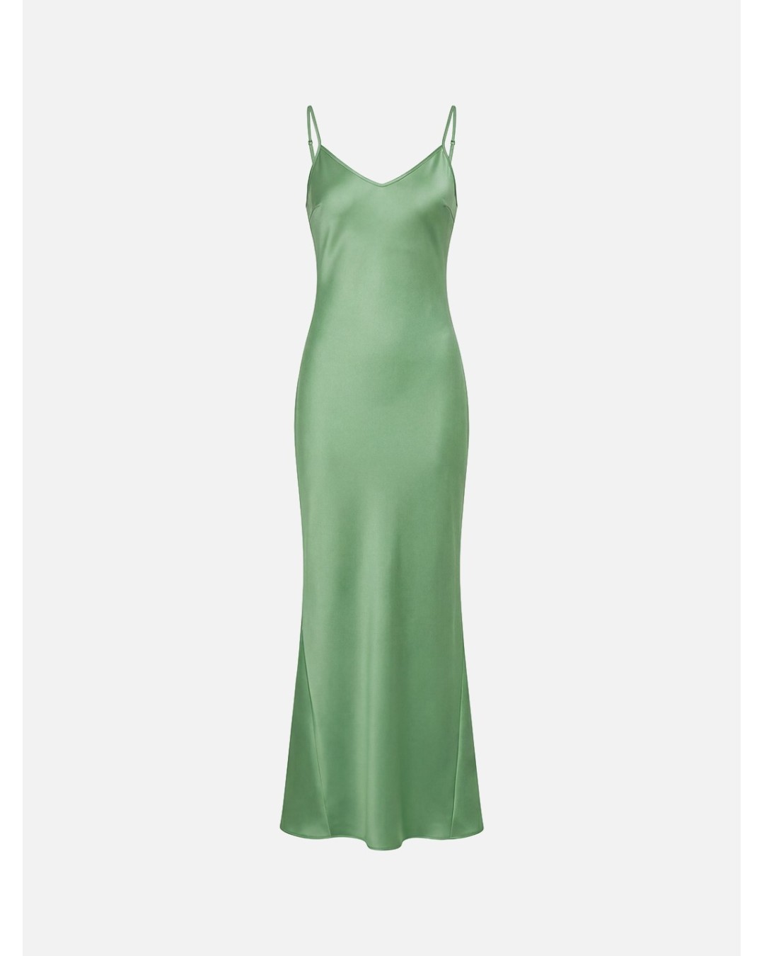 Long dress with thin straps and V-neck