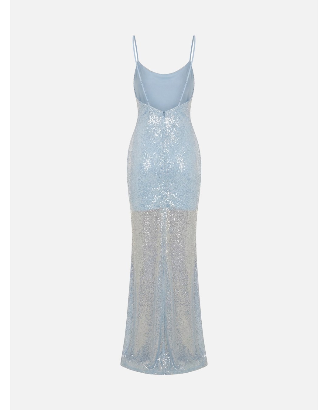 Sequin dress with draped neckline
