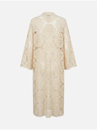 Midi lace dress with V-neck