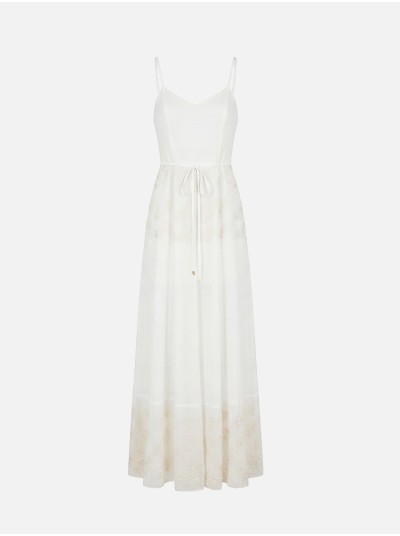 Long dress with embroidered detail