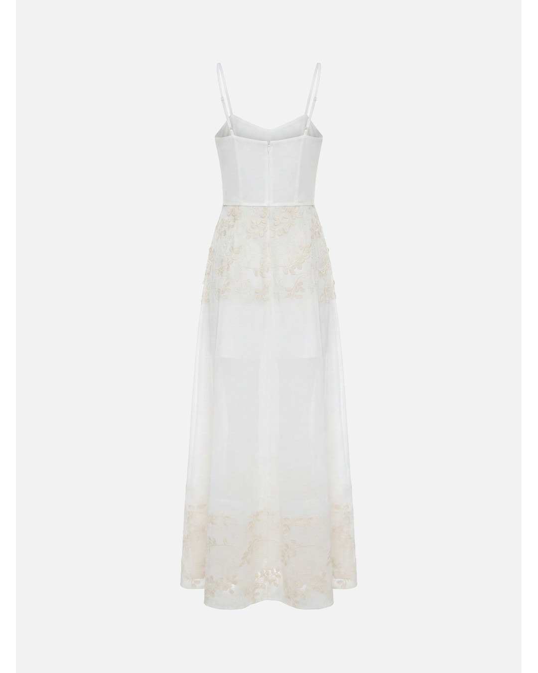 Long dress with embroidered detail