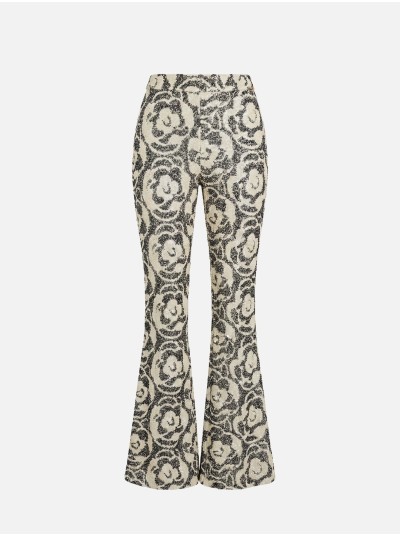 Flared sequin trousers