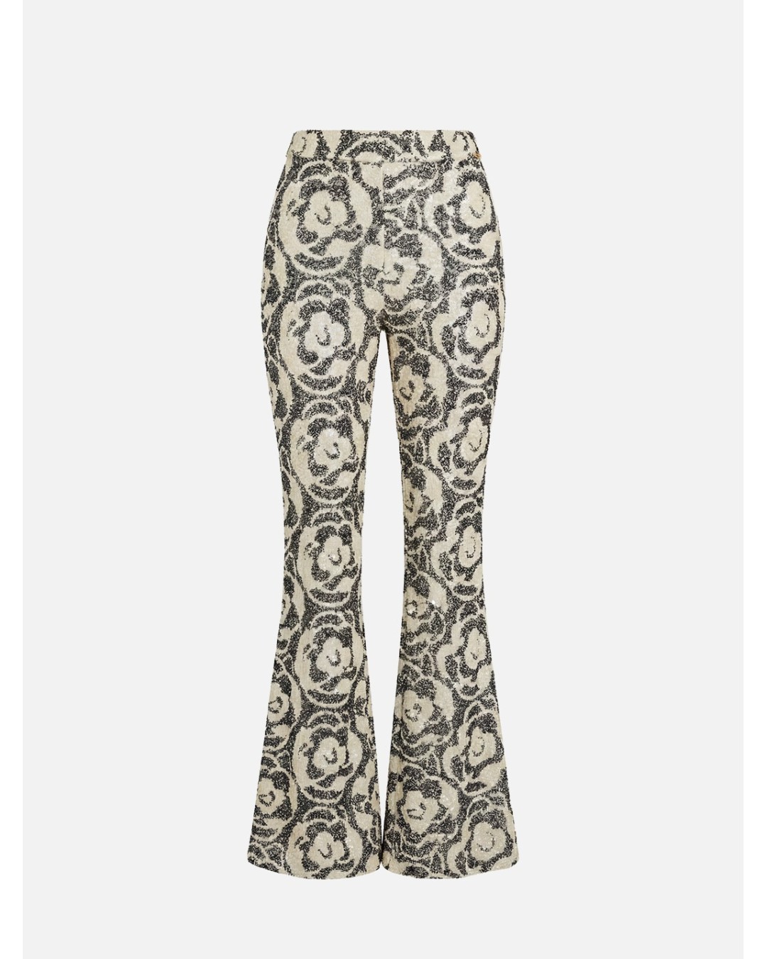 Calça boca de sino de lantejoulas