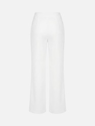Flowing trousers with stitched crease