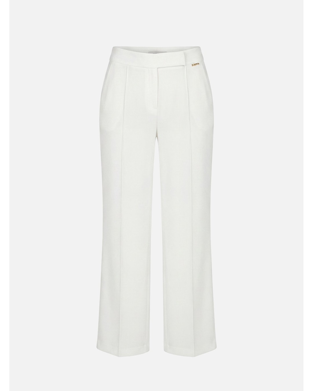 Calça fluída com vinca costurada