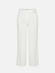Calça fluída com vinca costurada