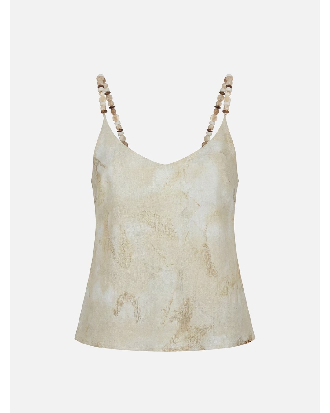 Thin-strapped top with stone effect