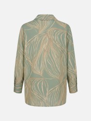 Fluid printed blouse with lace detail
