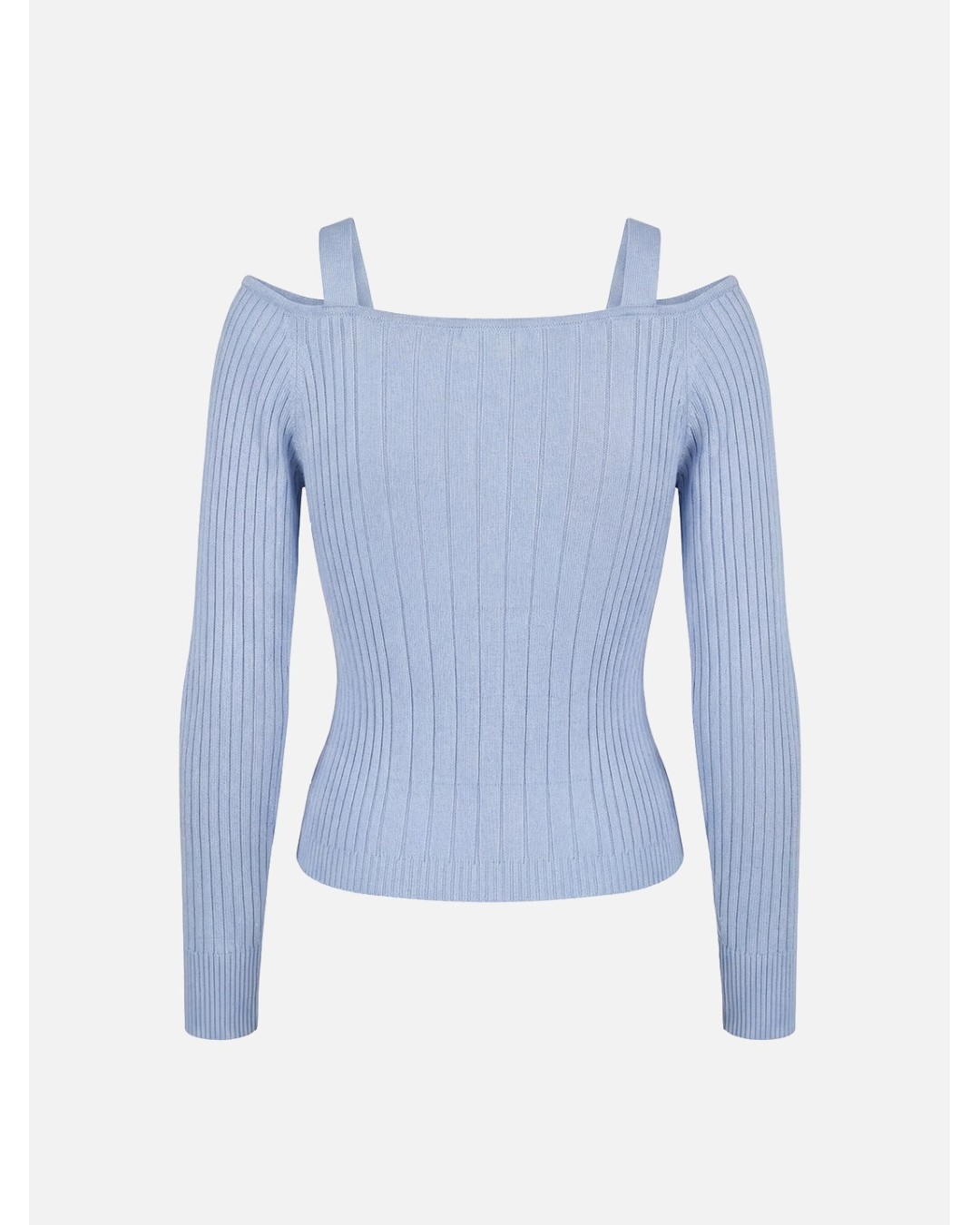 Camisola de malha curta com efeito canelado
