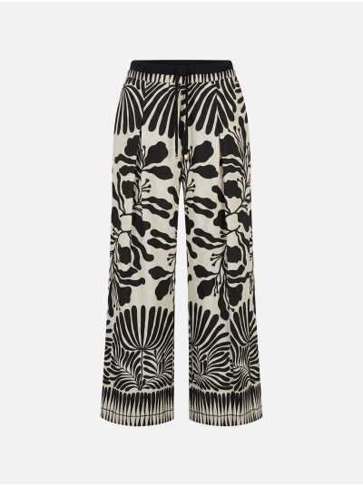 Flowing printed trousers