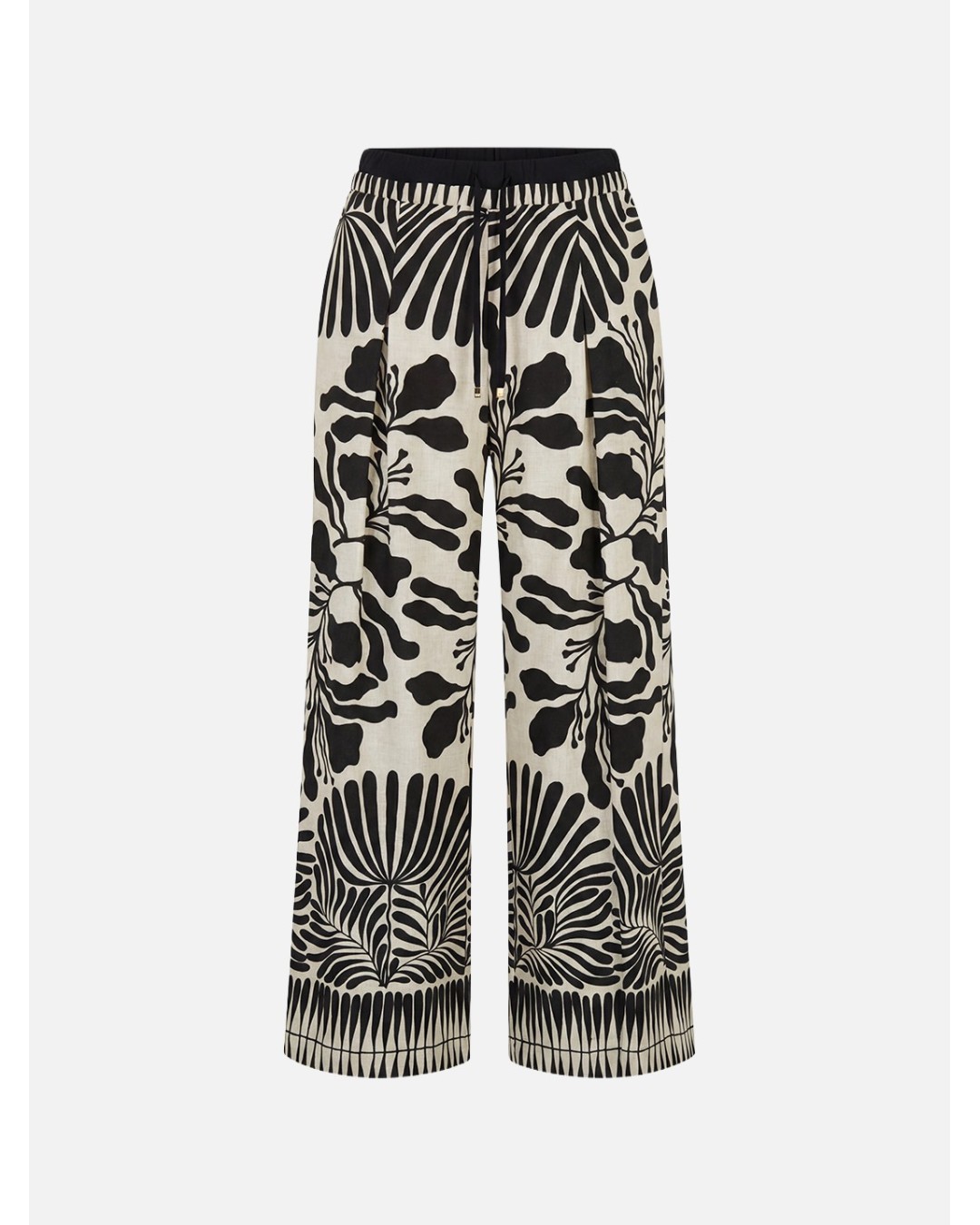 Flowing printed trousers