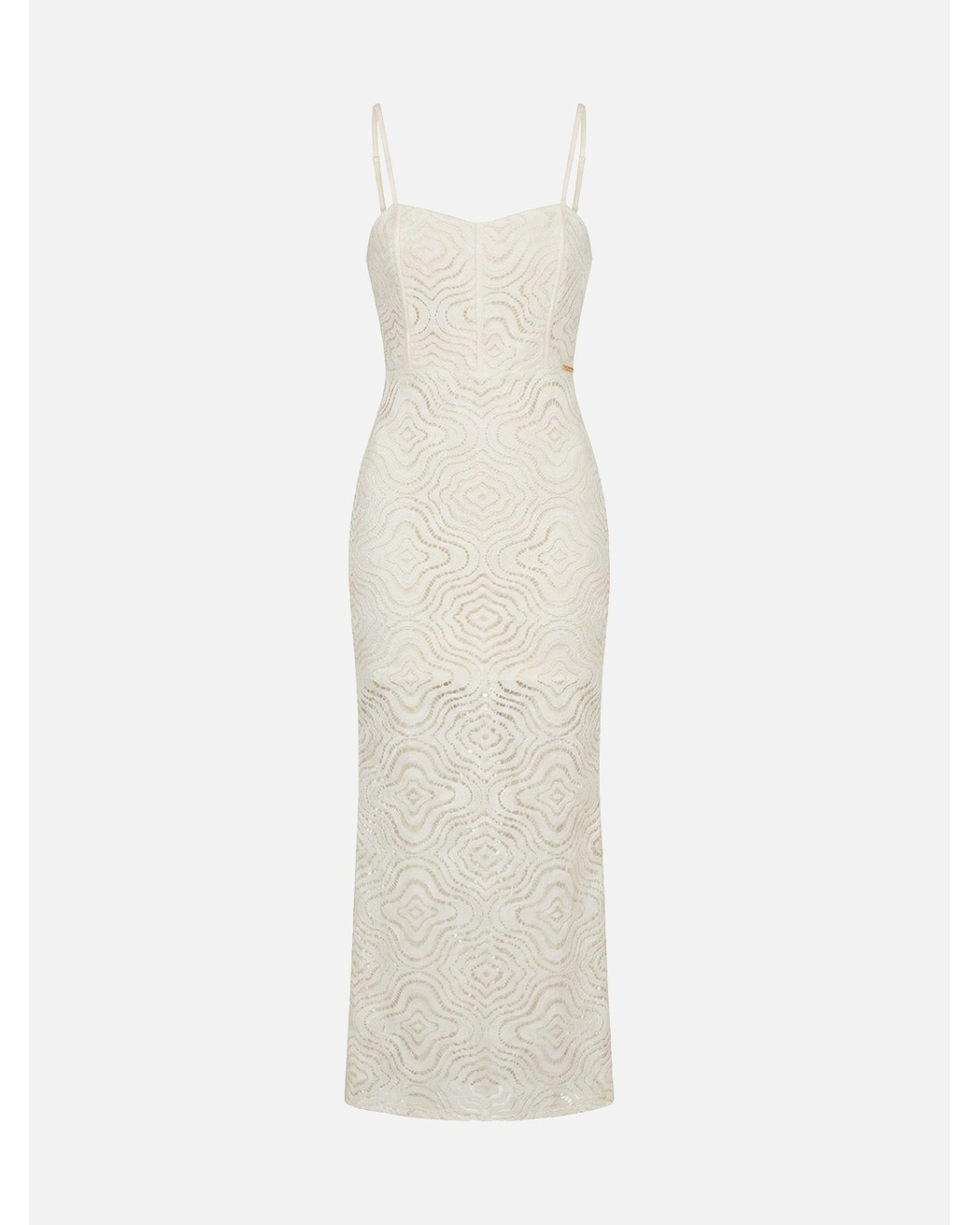 Long lace dress with thin straps