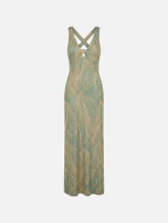 Knit dress with back opening